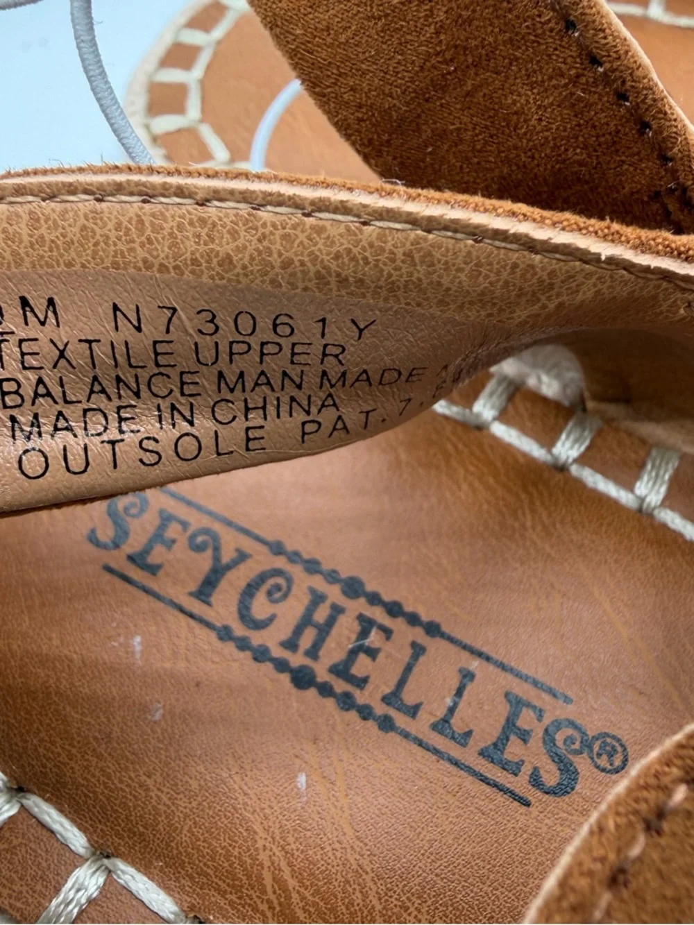 Seychelles Cognac Espadrille Platform Wedge Sandals Womens 9 Ankle Strap